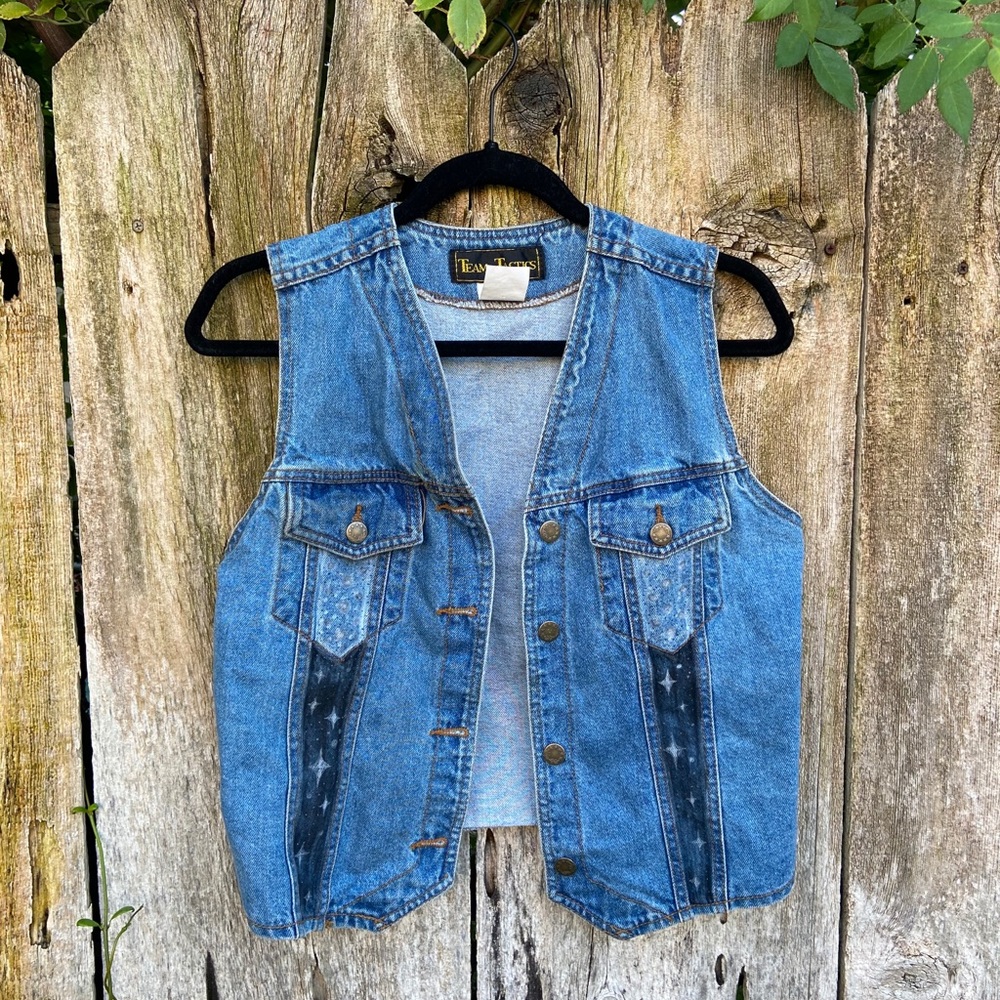 Vintage Custom Design Denim Vest
